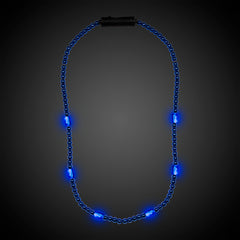 LED Blue 30" Beaded Necklace