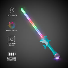 LED Shark Sword with Prism Ball