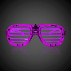 LED Purple Slotted Glasses