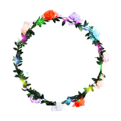 LED Multi-Color Roses Halo Headband