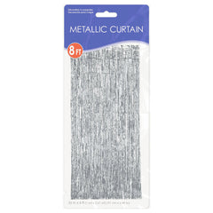 Silver Metallic Fringe Curtain