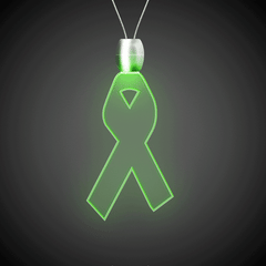 Green LED Ribbon Pendant Necklace