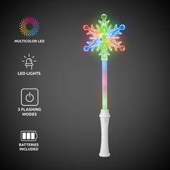 LED Snowflake Wands Retail Display