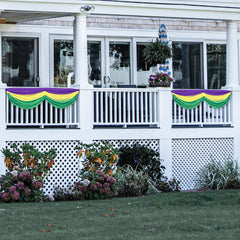 Mardi Gras Fabric Bunting Decoration