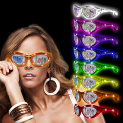 LED Red Novelty Custom Sunglasses