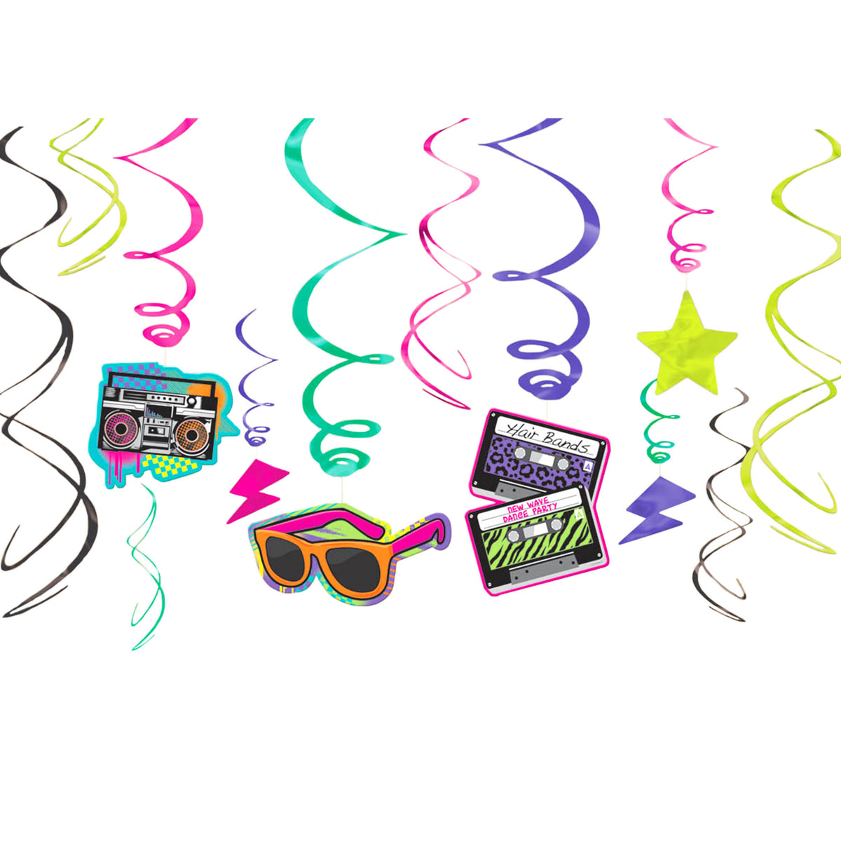 80's Awesome Swirl Decorations