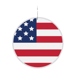 American Flag Plastic 2 1/2" Medallion