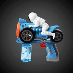 LED Blue Motorcycle Bubble Gun