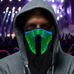 EL LED Sound Activated Face Mask