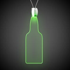 Green LED Bottle Pendant Necklace