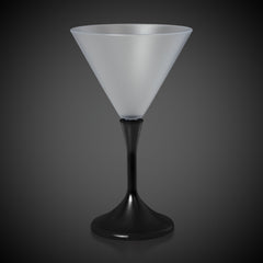 LED 7 oz. Martini Glass With Black Stem
