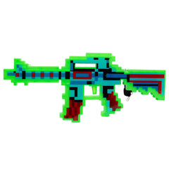 LED Green Pixel Machine Gun with Sound