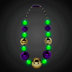 LED Mardi Gras Jumbo Bead Necklace
