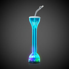LED Blue Flashing 17 oz. Yard Glass
