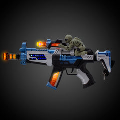 Toy Machine Gun with Military Figure