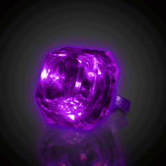 LED Purple Diamond Ring