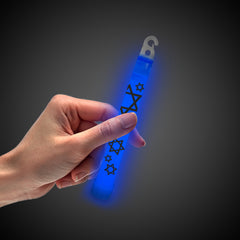 Blue Star of David 6" Glow Sticks
