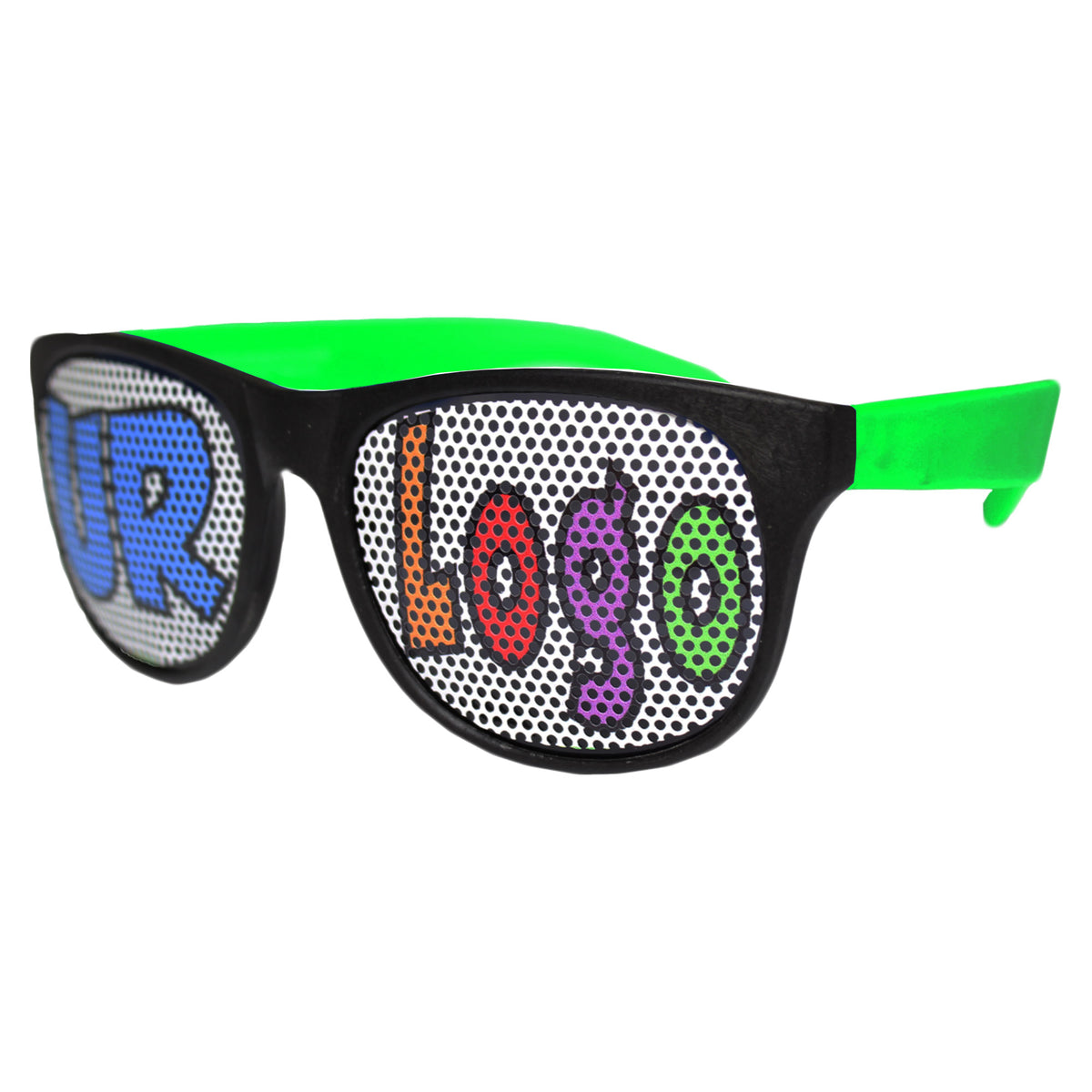 Custom Green Billboard Novelty Sunglasses