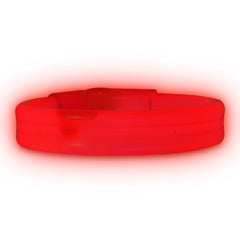 Red Triple Wide 9" Glow Bracelets