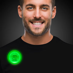 Happy Birthday Green Glow Badge