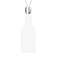 White LED Bottle Pendant Necklace
