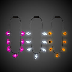 LED Halloween Necklaces Retail Hanging Display