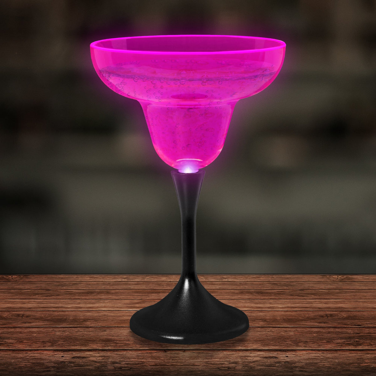 Neon Pink LED 10 oz. Margarita Glass