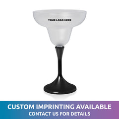LED 10 oz. Margarita Glass Black Stem