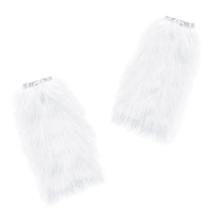 White Furry Leg Warmers