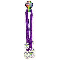 Mardi Gras Mask Medallion Bead Necklaces