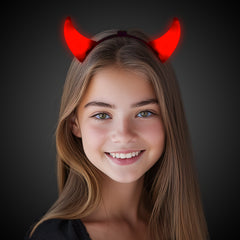 LED Devil Horns Headbands Retail Counter Display