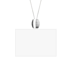 White LED Rectangle Pendant Necklaces