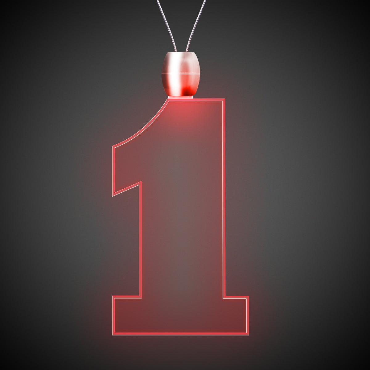 LED Red #1 Pendant Necklace