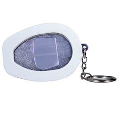 White Construction Hat Bottle Opener Keychain