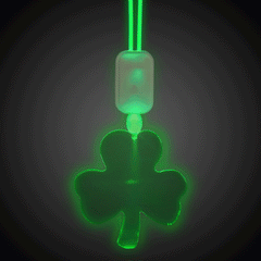 LED Shamrock Pendant Necklace