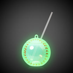 LED Baseball Cup with Straw