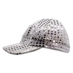 Silver Sequin Baseball Cap