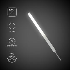 White 10" Glow Sticks With Spikes