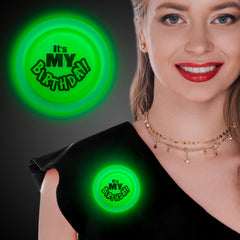 It's My Birthday Green Glow Badge