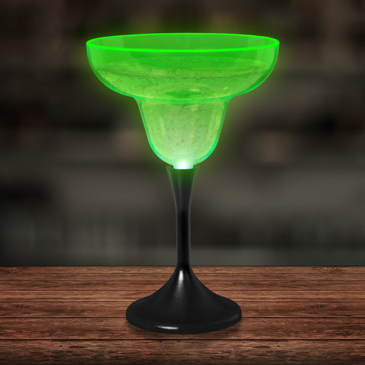 Neon Green LED 10 oz. Margarita Glass