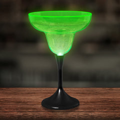 Neon Green LED 10 oz. Margarita Glass