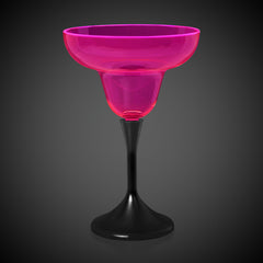 Neon Pink LED 10 oz. Margarita Glass