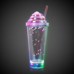 LED Pink Ice Cream Soda 13 oz. Tumbler