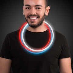 Assorted Red, White & Blue 22" Glow Necklaces