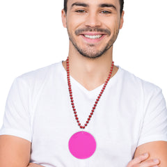Pink Plastic 2 1/2" Medallion