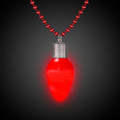 LED Red Bulb Bead Necklace