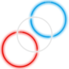 Assorted Red, White & Blue 22" Glow Necklaces