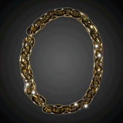 LED Gold Chain Link Necklace