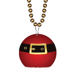 Santa Belt Medallion 33" Bead Necklaces