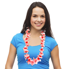 Red Silk Flower 36" Leis